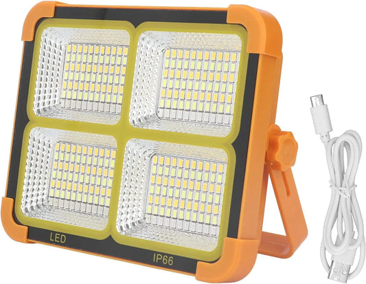 Foco LED Portátil con Carga Solar y USB