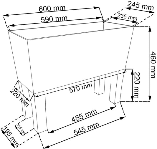 Jardinera Alta con Autorriego (30L): Cultiva tu Huerto Urbano sin Esfuerzo