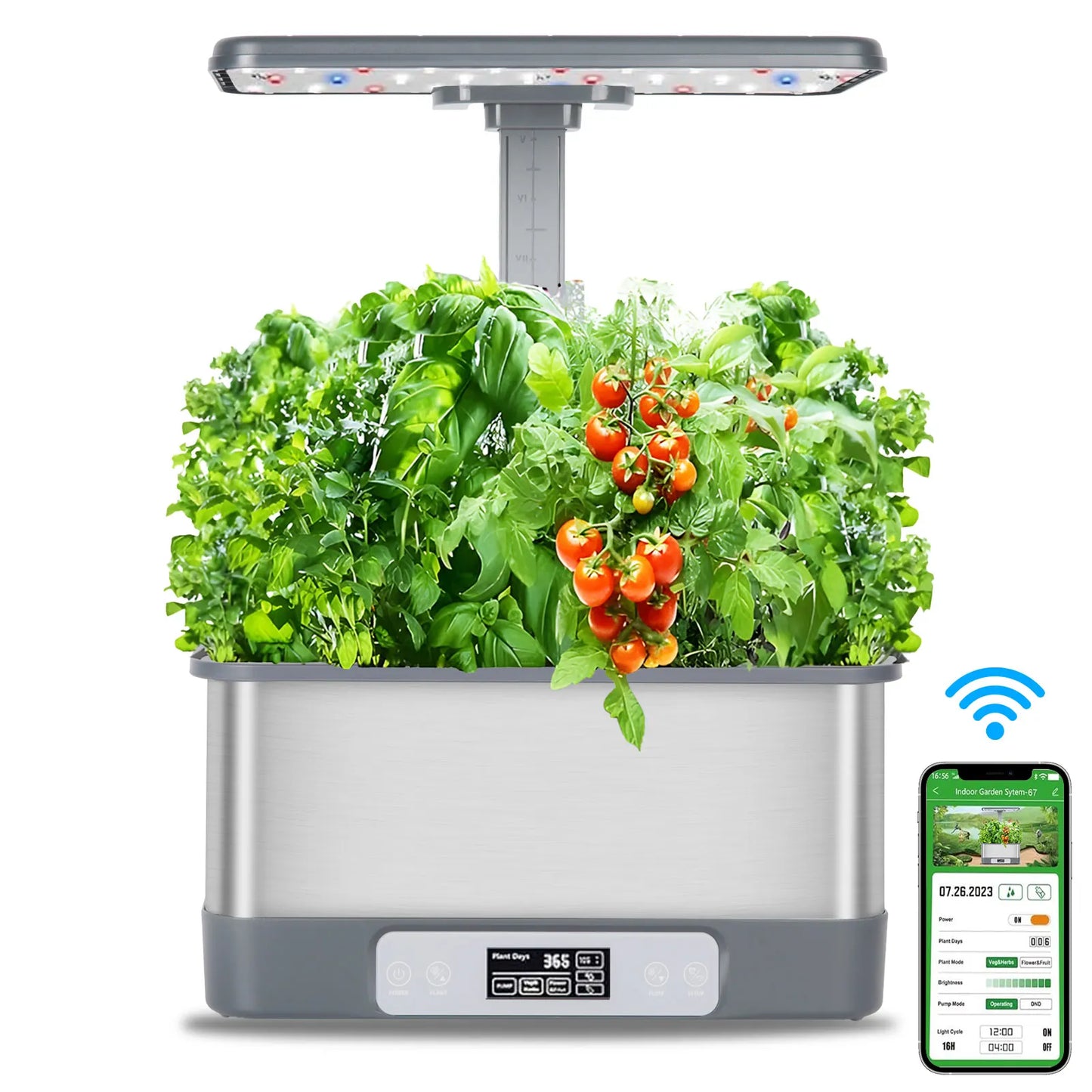 Kit de Cultivo Hidropónico Inteligente (8 Vainas) - Tu Huerto Urbano con Control Remoto
