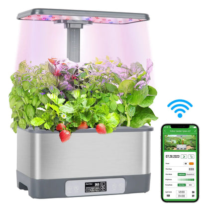 Kit de Cultivo Hidropónico Inteligente (8 Vainas) - Tu Huerto Urbano con Control Remoto