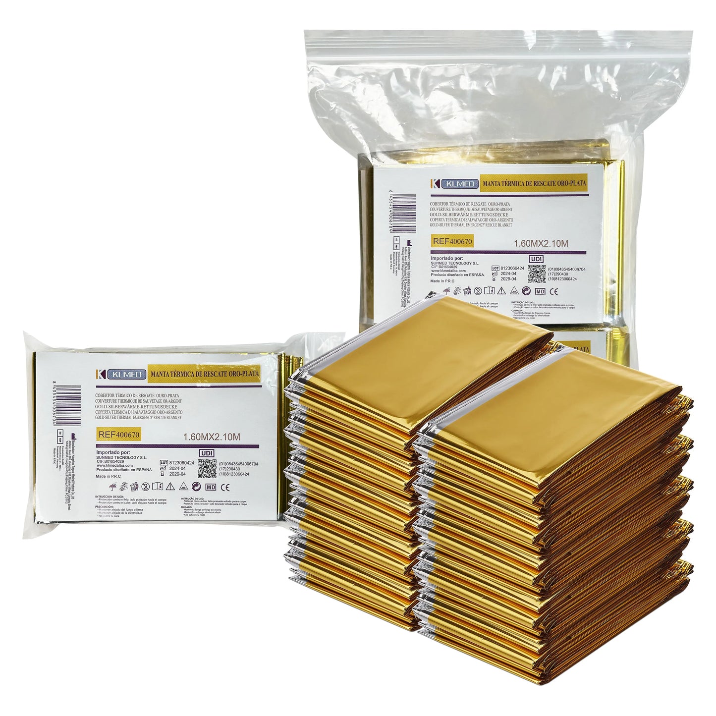 Protección Vital en Cualquier Clima: Manta Térmica de Emergencia - Esencial para Supervivencia y Primeros Auxilios