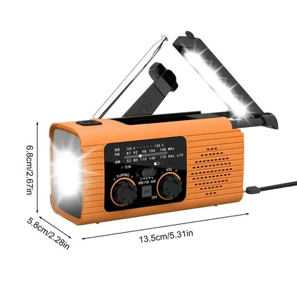Radio meteorológica - Carga solar y manivela ¡NUNCA INCOMUNICADO!