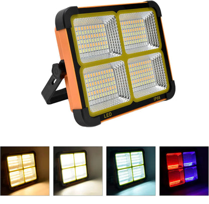 Foco LED Portátil con Carga Solar y USB