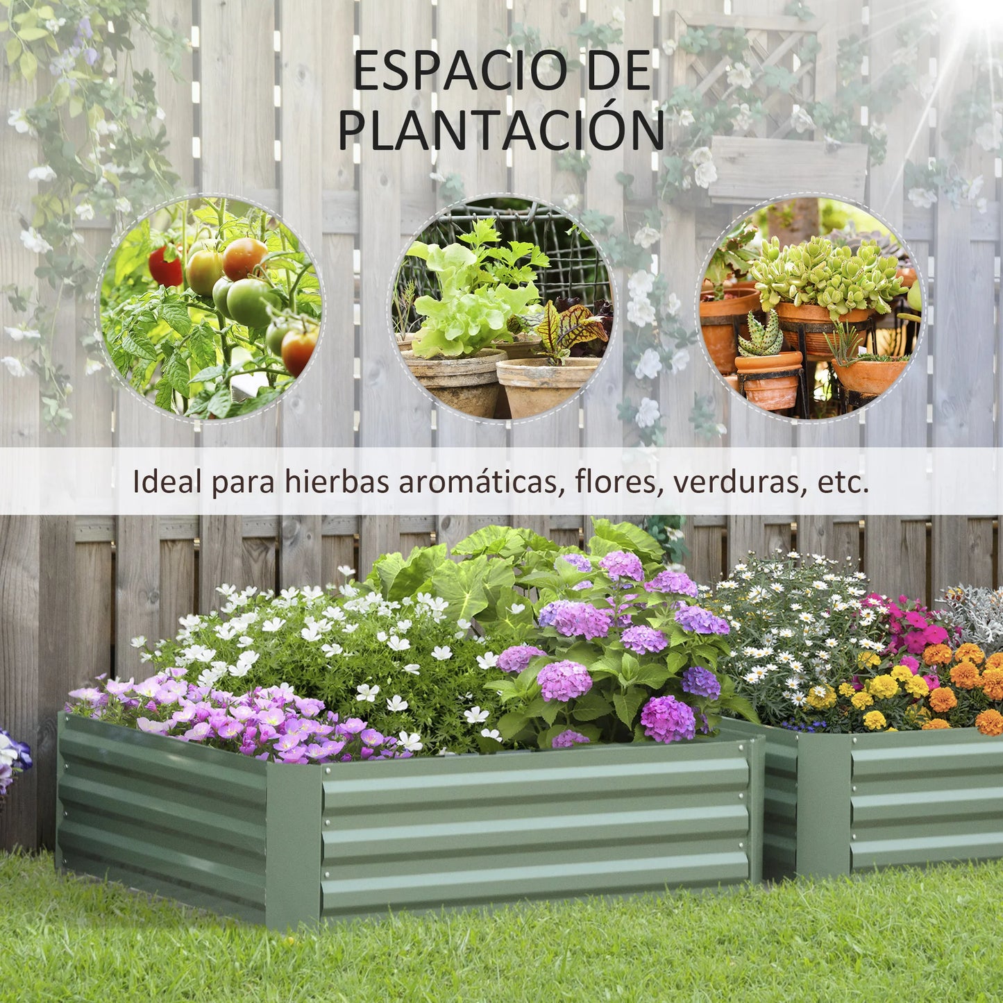 Set de 2 Arriates de Acero: Tu Huerto Urbano