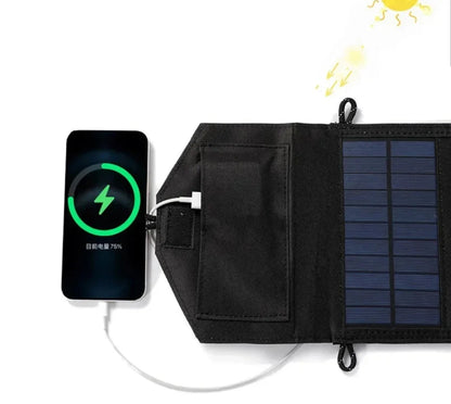 Energía Portátil Siempre Contigo: Panel Solar Plegable de 20W - Carga USB para Supervivencia y Aventura