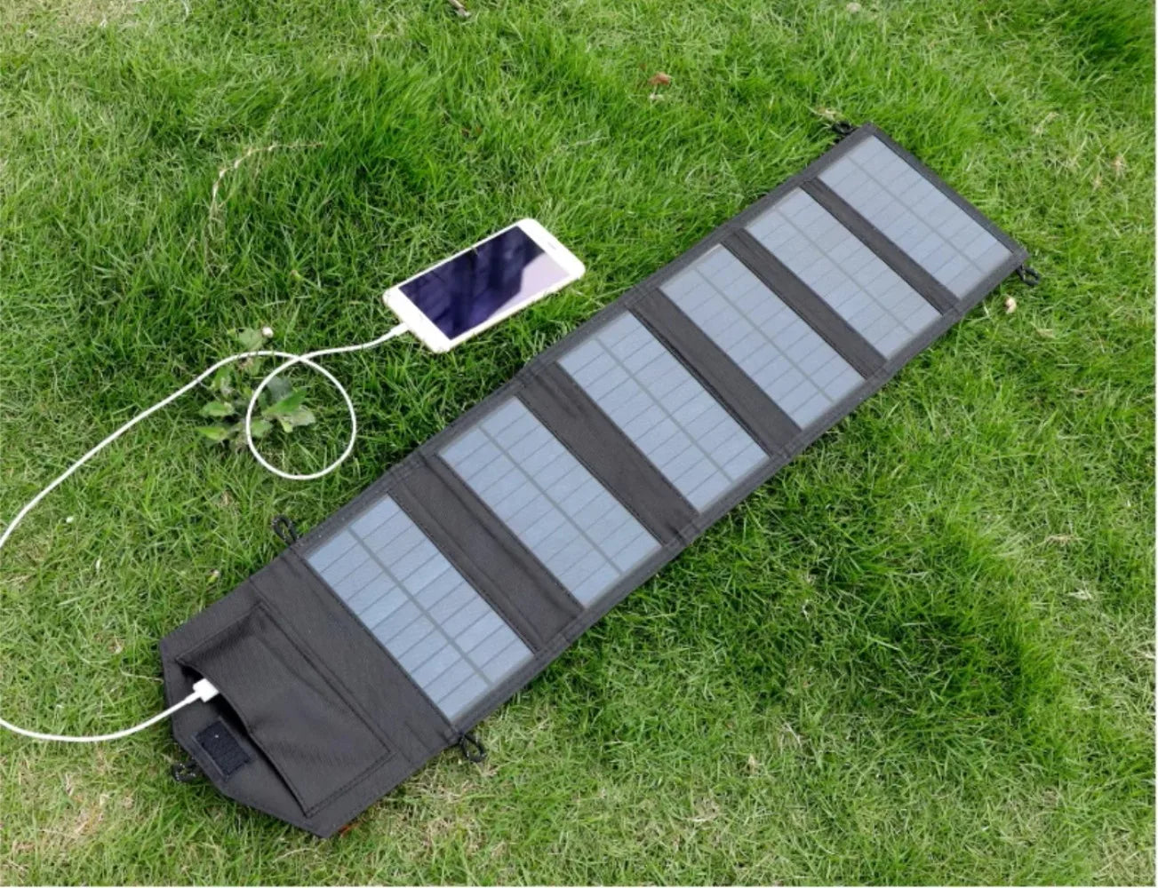 Energía Portátil Siempre Contigo: Panel Solar Plegable de 20W - Carga USB para Supervivencia y Aventura