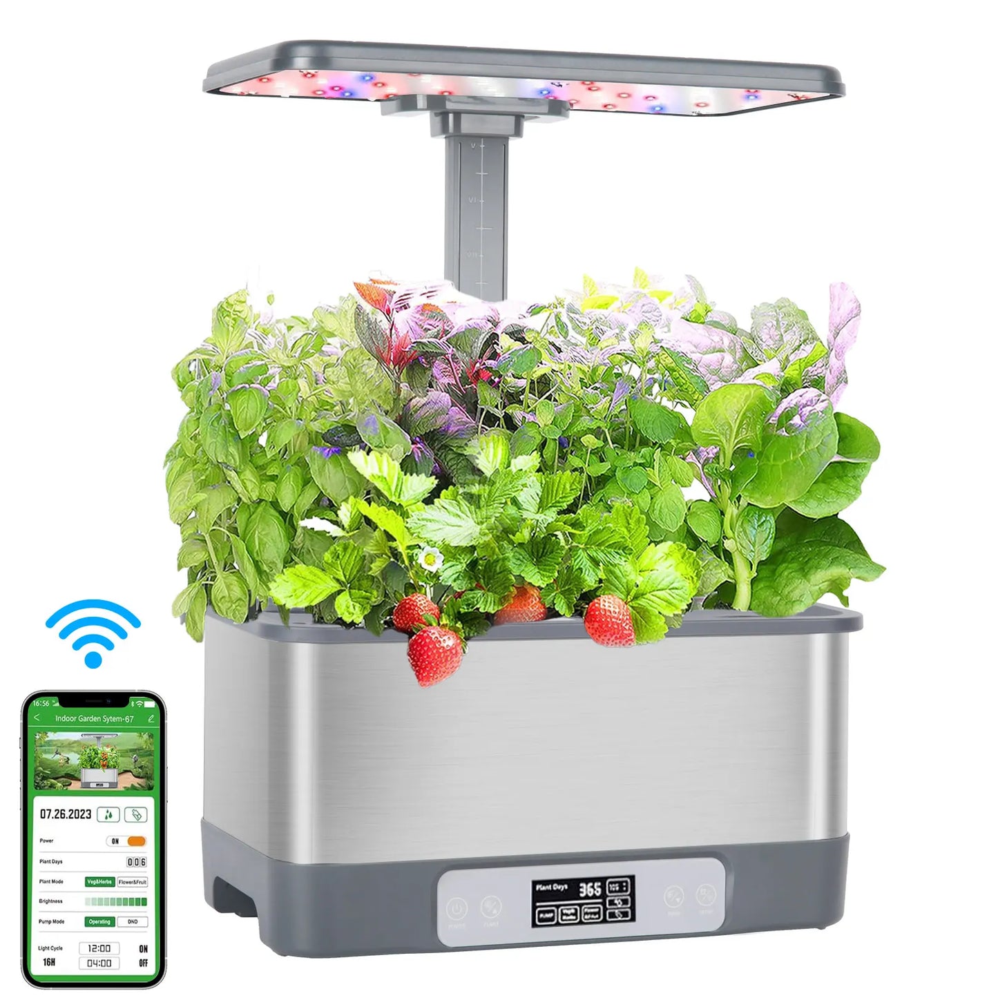 Kit de Cultivo Hidropónico Inteligente (8 Vainas) - Tu Huerto Urbano con Control Remoto