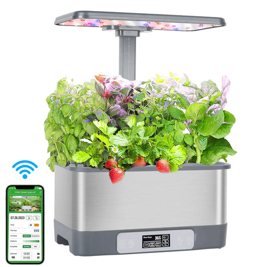 Kit de Cultivo Hidropónico Inteligente (8 Vainas) - Tu Huerto Urbano con Control Remoto